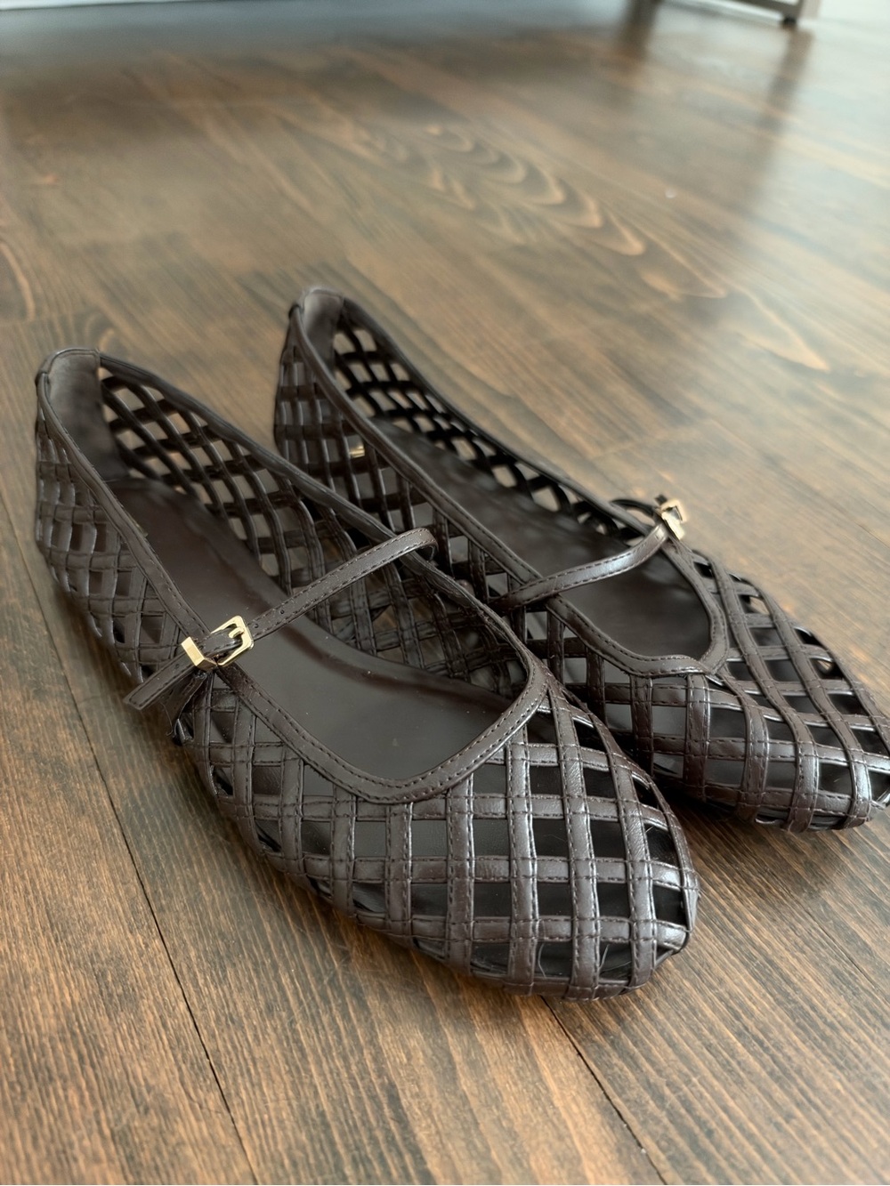 Zara brown Woven Mary Jane Flats - Women's Stylish Ballet Shoes